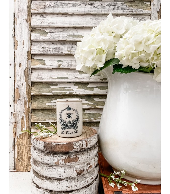 Antique Ironstone, 3oz crock w/ The French Bee transfer - LTD